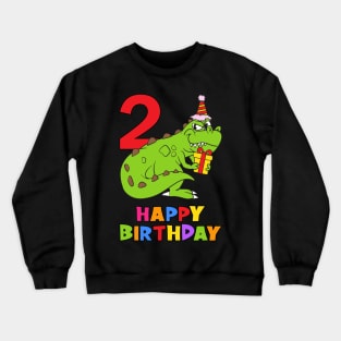 2nd Birthday Party 2 Year Old 2 Years Crewneck Sweatshirt